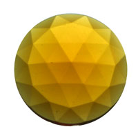 Gems 30mm Round Faceted Jewel Light Amber