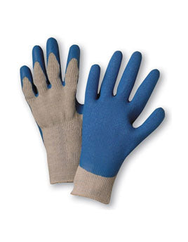 Safety Items Latex Palm Finger Coated Knit Gloves-Large