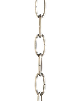 Chain Oval Link Nickel 18ga per linear ft