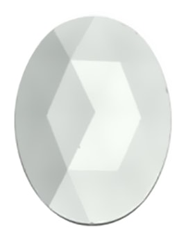 Gems 30 x 40mm Oval Faceted Jewel Clear/Crystal