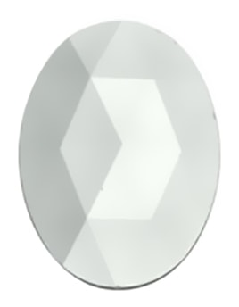 Gems 25 X 35mm Oval Faceted Jewel Clear/Crystal