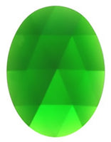 Gems 30 X 40mm Oval Faceted Jewel Green