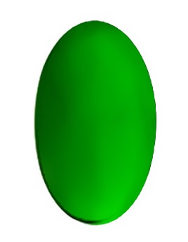 Gems 45 x 18mm Oval Smooth Jewel Green
