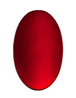 Gems 45 x 18mm Oval Smooth Jewel Red