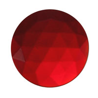 Gems 15mm Round Faceted Jewel Red