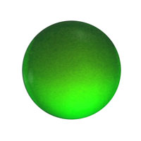 Gems 12mm Round Smooth Jewel Green