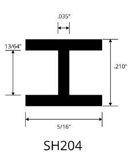 Lead Came H-Channel Flat Mayco (SH 204) 5/16" Full Box (53)