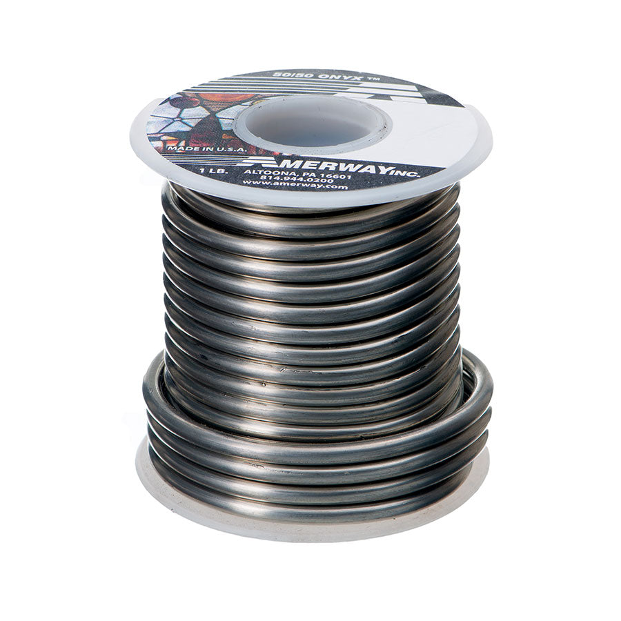 Solder 50/50 Amerway Lead Solder  1 lb roll singles Onyx