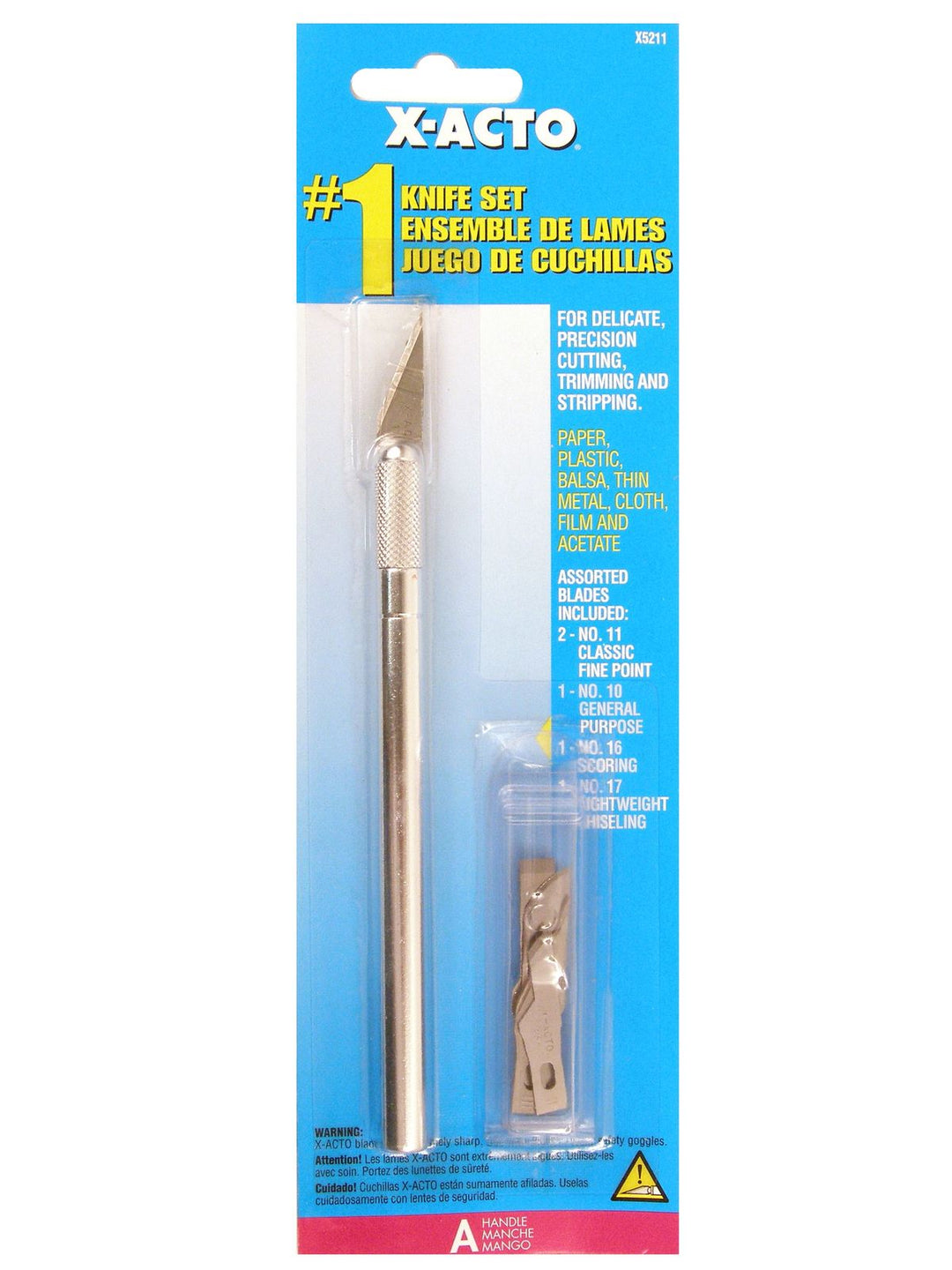Lead Cutter/Dykes/Knives/Vises X-Acto No.1 Precision Replacement Blade Asst. (Pk 5) does not include knife