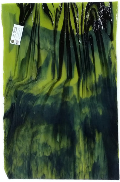 Youghiogheny Glass Y96-4573M 24x36 Green Extreme full stock sheet BIN Y5