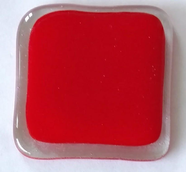 Youghiogheny Glass Y96-9100 18x24 Light Red Opal half stock sheet BIN A21